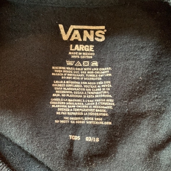 Vans size large navy blue short sleeve tshirt - Picture 3 of 3